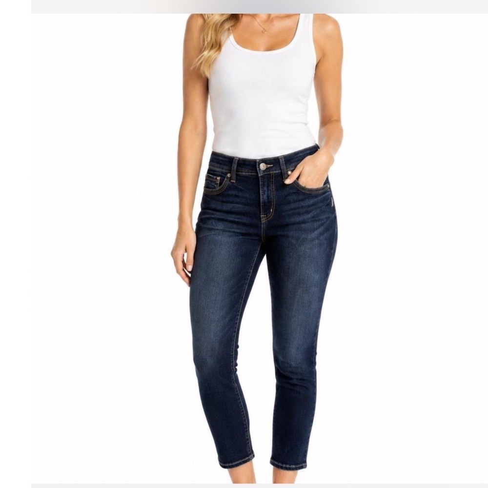Lucky Brand Lola Ankle Crop Jeans Dark Wash Skinny Denim 10/30